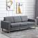 Northio Upholstered Dark Gray/Gold Sofa 200cm 3 Seater