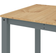 vidaXL Panama Grey/Natural Dining Table 90x180cm