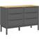 vidaXL Floro Gray/Natural Kommode 111x73.4cm