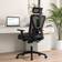 Costway Mesh Ergonomic Adjustable Black Office Chair 129cm