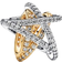 Pandora Sparkling Crossover Star Charm - Gold/Silver/Transparent