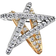 Pandora Sparkling Crossover Star Charm - Gold/Silver/Transparent