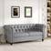 Rosdorf Park Carlene Upholstered Grey Sofa 186cm 3 Seater