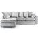 Furnishings For Less UK Chiswick Silver/Grey Sofa 215cm 4 Seater