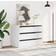 vidaXL Engineered Wood White Byrå 80x58cm