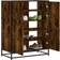 vidaXL Zapatero Madera Y Metal Roble Ahumado 75 x 38 x 97.5 cm Organizador de zapatos