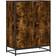 vidaXL Zapatero Madera Y Metal Roble Ahumado 75 x 38 x 97.5 cm Organizador de zapatos