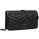 Tory Burch Kira Chevron Powder Coated Chain Wallet - Black