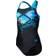 Arena Girl's Multi Pixels Swim Pro Back Swimsuit - Black/Turquoise