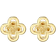 Tory Burch Kira Clover Stacked Studs - Gold