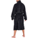 Polo Ralph Lauren Men Microfiber Plush Long Sleeve Shawl Collar Robe - Black