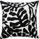 IKEA Grönknavel Kuddfodral 50x50 cm Svart Vit Kuddöverdrag Vit, Svart (50x50cm)