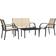 OutSunny 84B-369 Outdoor Lounge Set, 1 Table incl. 2 Chairs & 1 Sofas