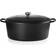 Le Creuset Satin Black Signature Cast Iron Oval med lock 14.8 L