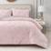 Juicy Couture Kiss Pleat Plush Micromink Comforter Set 3 Piece Bedspread Pink (228.6x228.6cm)