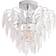 ValueLights Emma Polished Silver Pendant Lamp 36cm