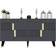 Olivia Anthracite/Gold Avlastningsbord 40x150cm
