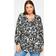 Yours Balloon Sleeve Top Mono Floral - Multi