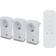 Unitec 48110 Kit interruttore remoto wireless con funzione di autoapprendimento, set di prese radio, 3 prese 1 telecomando, bianco