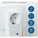 Unitec 48110 Kit interruttore remoto wireless con funzione di autoapprendimento, set di prese radio, 3 prese 1 telecomando, bianco