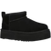 UGG Classic Ultra Mini logo Patch Suede & Shearling Platform - Black