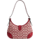 Coach Hamptons Hobo Bag In Signature Textile Jacquard - Silver/Ruby Ivory