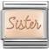 Nomination Composable Classic Sister Link Charm - Silver/Rose Gold