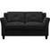 Red Barrel Studio Lourdez Black Microfiber Sofa 56.3" 2 Seater