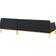 Beliani Stylish Left Hand Corner Black Soffa 251cm 3-sits