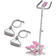 Sunny Health & Fitness Pink Smart Stair Stepper w Handlebars Bands P2410 (22.2 In. L X 15.4 In. W X 45.7 In. H)