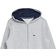 Lacoste Kid's Zippered Fleece Sweatshirt Hoddie - Heather Wall/Navy Blue