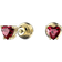 Swarovski Chroma Stud Earrings - Gold/Red