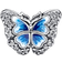 Pandora Butterfly Sparkling Charm - Silver/White/Blue/Transparent