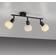 JUST LIGHT Loki Loftlampe 3 Lyskilder Lang Sort Jern Loftplafond