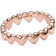 Pandora Row of Hearts Ring - Rose Gold