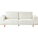 Beliani Modern Off-White Sofa 220cm 3 Seater