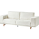 Beliani Modern Off-White Sofa 220cm 3 Seater