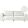 Beliani Modern Off-White Sofa 220cm 3 Seater