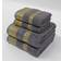 Shein Premium Classic Jacquard Embroidered 1 pc Bath Towel Gray (355.6x177.8cm)