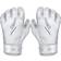Bruce Bolt Chrome Series Short Cuff White Batting Glove White XLarge