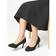 Good For The Sole Wide Fit Elsa Almond Toe Stiletto Heel Court Shoes - Natural Black
