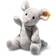 Steiff Soft Cuddly Friends Peluche topolino seduto con formaggio, blu/grigio 19 cm