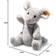 Steiff Soft Cuddly Friends Peluche topolino seduto con formaggio, blu/grigio 19 cm