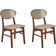 Beliani Amery Light Wood Kitchen Chair 80cm 2pcs