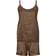 Hype The Detail Satin Shorts Set - Brown
