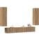 vidaXL 3328974 Oak TV-bord 200x30cm 4stk