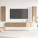 vidaXL 3328974 Oak TV-bord 200x30cm 4stk