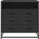 vidaXL Processed Black Chest of Drawer 70x70cm