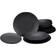 Creatable Vesuvio Black Servizio di Piatti 12pcs