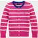 Ralph Lauren Girl's Striped Cable Cotton Cardigan - Belmont Pink Multi